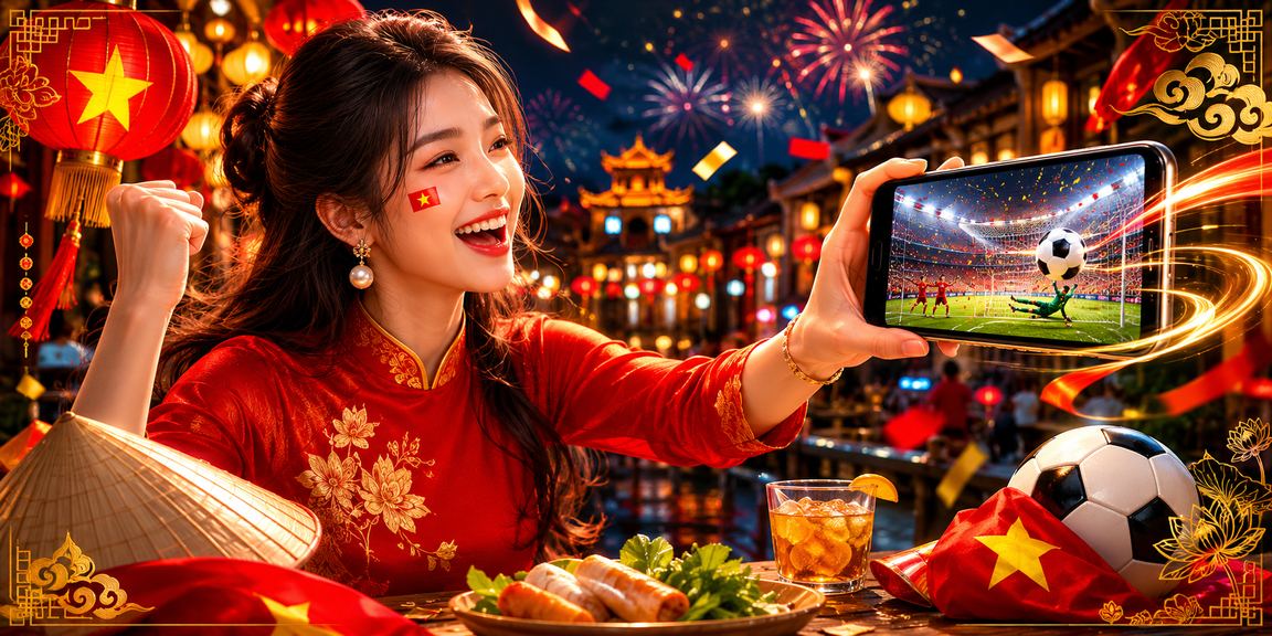 Phong cảnh casino di động tại Hà Nội với ánh đèn lồng